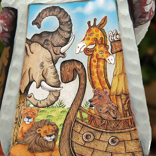 Santa Noah's Ark Hand-Painted WOODCARVED Masterpiece by G. DeBrekht - Nativity Holiday Decor - 821541