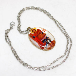 One-of-a-Kind Mother of Pearl Lacquered Miniature Jewelry Pendant 1 x 1.75