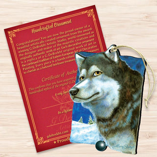 Snow Tracks Wooden Ornaments Pets by Laura Seeley - Pets Dog and Cats Decor - 8511014-LS