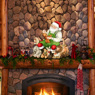 Merry Christmas Santa Door Decor By Susan Winget - Christmas Santa and Snowman Decoration