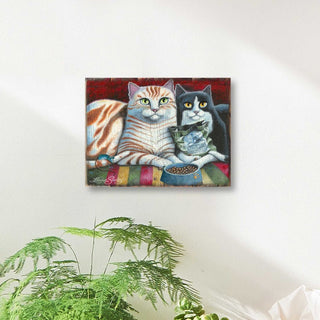 Kitty Cats Treat Wooden Wall Art by Laura Seeley - Pets Dog and Cats Decor - 8512113B