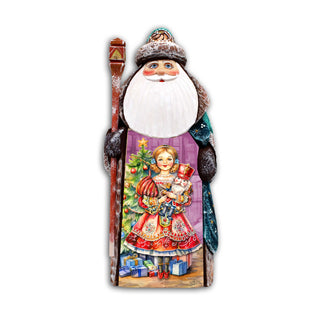 Clara with Nutcracker Santa Hand-Painted WOODCARVED Masterpiece Figurine by G. DeBrekht - Christmas Décor - 8201018