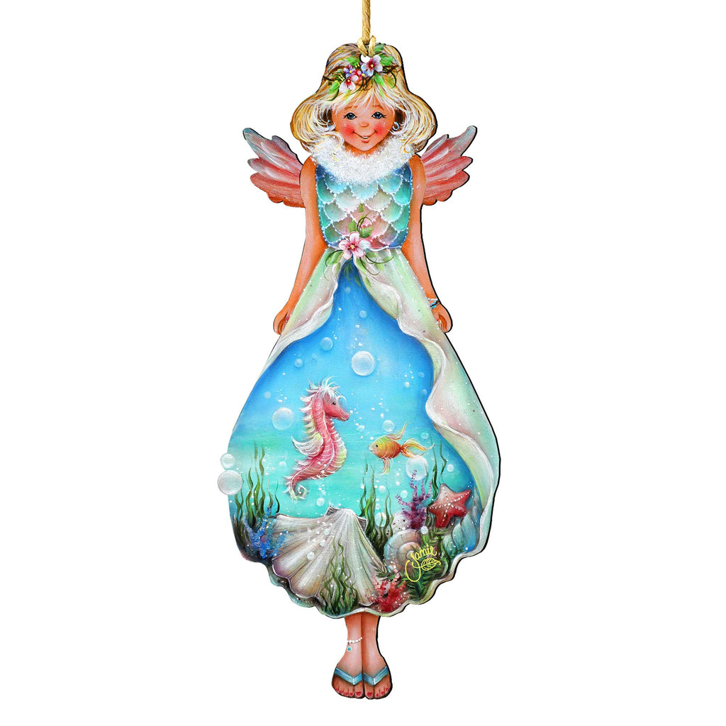 Beach Blessing Angel Coastal Door Decor by Jamie Mills-Price - Coastal Holiday Decor - 8457901H