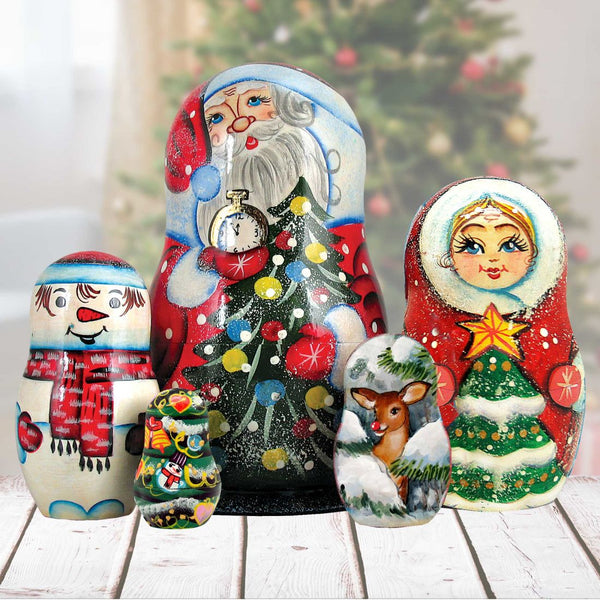 Mini Snowman Nesting Doll