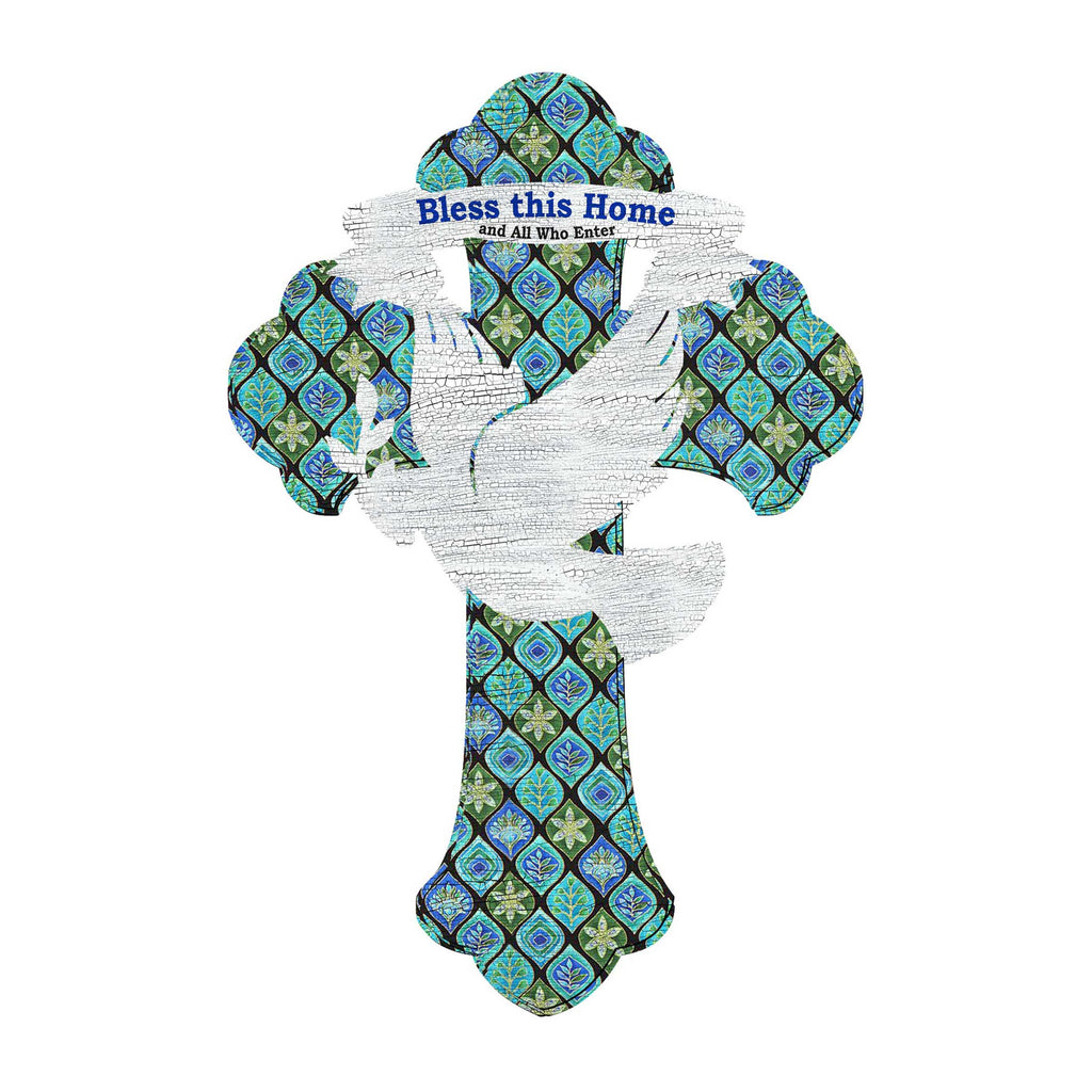 Blessings Cross Easter Door Decor by G. DeBrekht - Easter Spring Decor - 8191163H