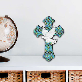 White Doves Cross Easter Door Decor by G. DeBrekht - Easter Spring Decor - 8191163-2H