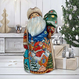 Evergreen Dance Santa Woodcarved Masterpiece Unique hand carvings made from Linden wood. Fine details and beautiful artwork. Hand-Painted by world-renowned artists, limited edition collectibles. 241137