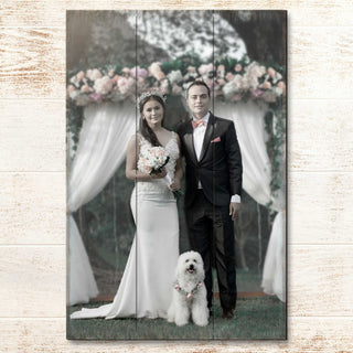 Personalized Gift Rectangle Photo - Custom Portrait on Wood