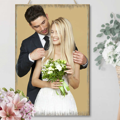 Personalized Gift Rectangle Photo - Custom Portrait on Wood