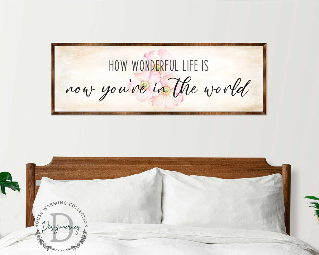 What a Wonderful Life - Wooden Motivational décor - Rustic art - Wall art - Nursery décor - Wooden Framed Art - 310313