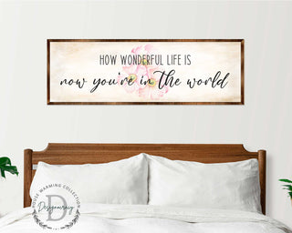 What a Wonderful Life - Wooden Motivational décor - Rustic art - Wall art - Nursery décor - Wooden Framed Art - 310313