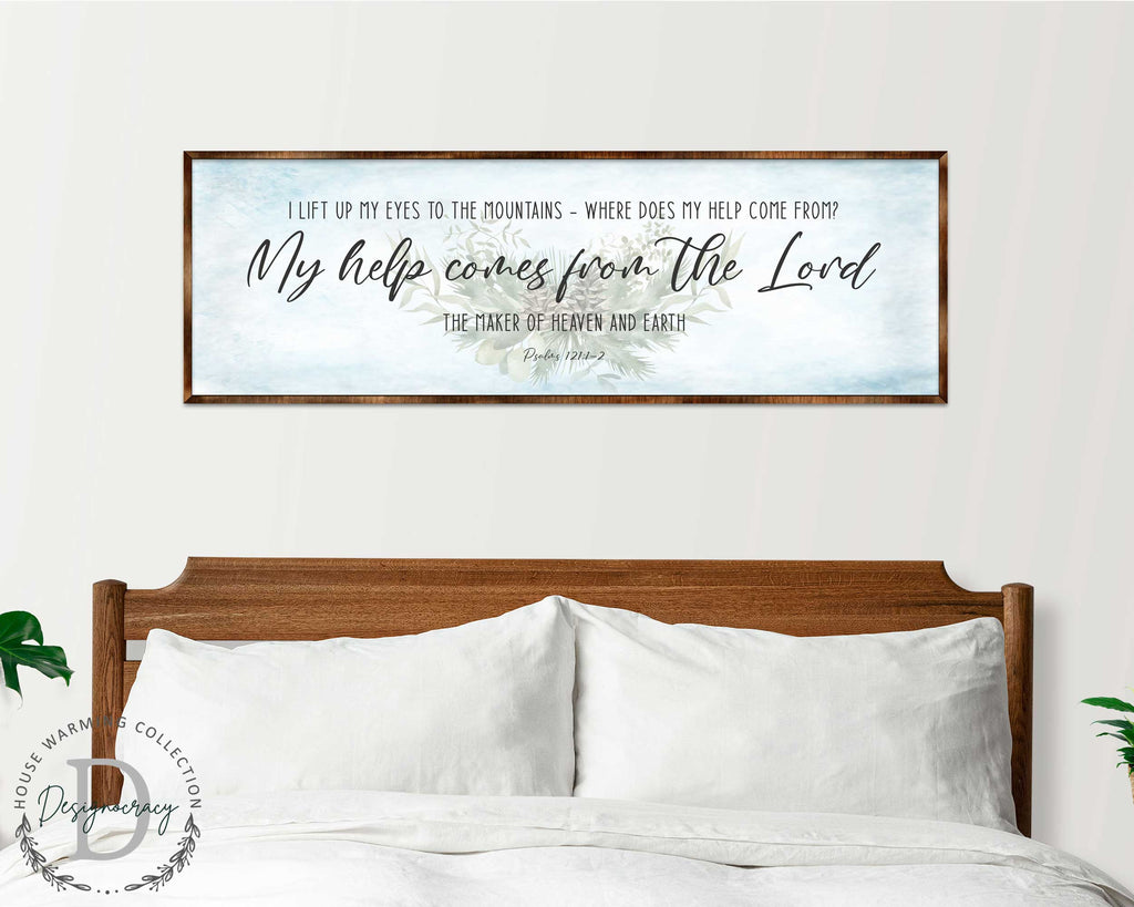 My Help Comes From the Lord - PSALM 121 - Bible Art - Wooden Wall Art - Bible Quotes - Wall Hanging - 310315
