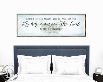 My Help Comes From the Lord - PSALM 121 - Bible Art - Wooden Wall Art - Bible Quotes - Wall Hanging - 310315