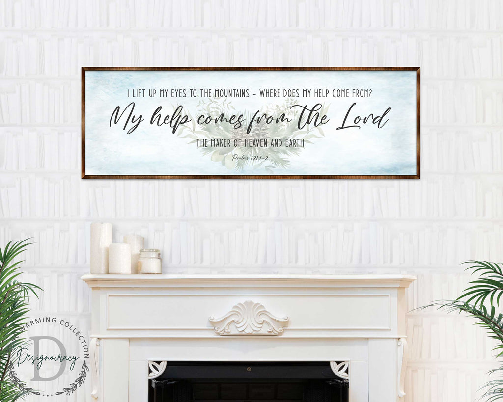 My Help Comes From the Lord - PSALM 121 - Bible Art - Wooden Wall Art - Bible Quotes - Wall Hanging - 310315