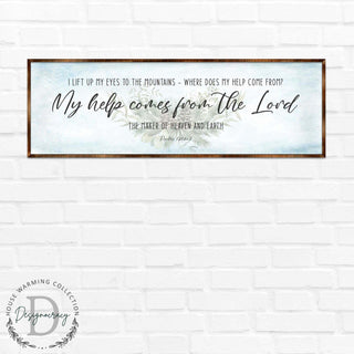 My Help Comes From the Lord - PSALM 121 - Bible Art - Wooden Wall Art - Bible Quotes - Wall Hanging - 310315