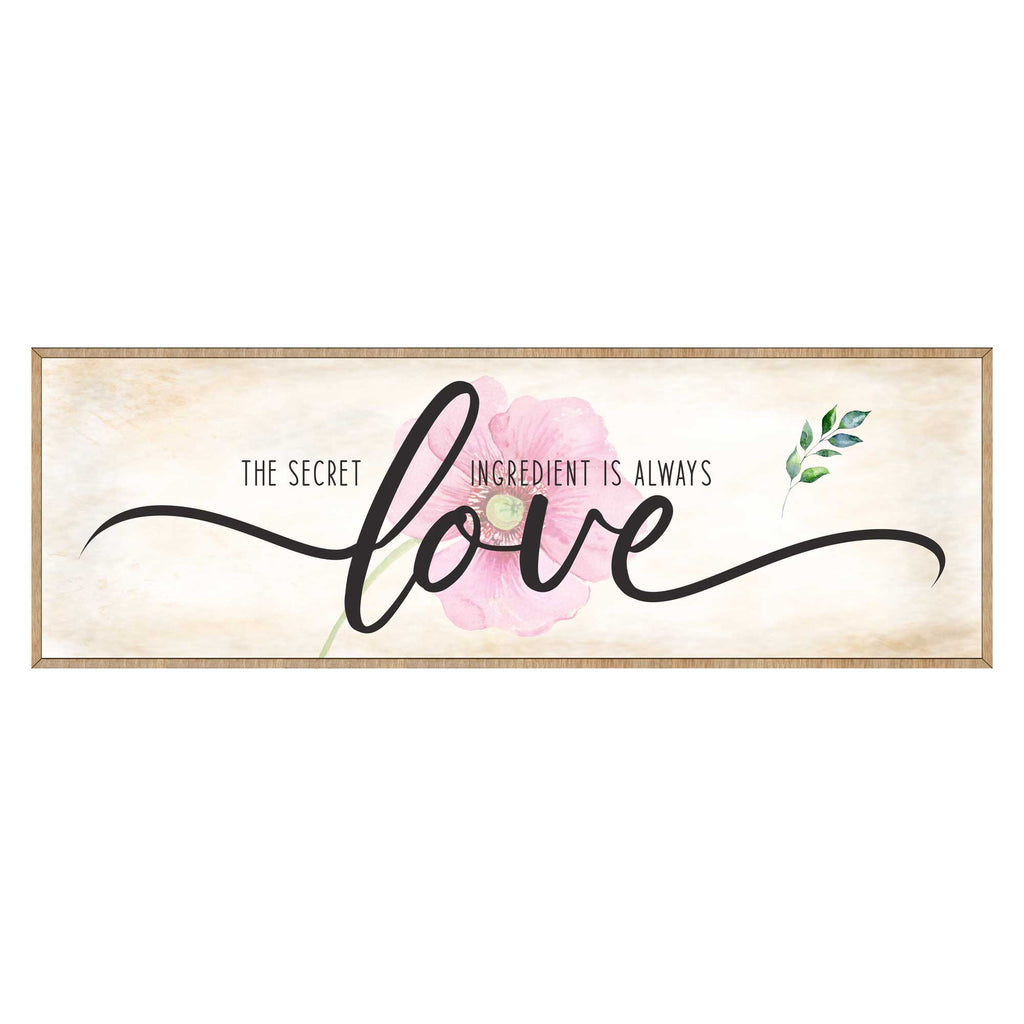 The Secret Ingredient Is Always Love - Wooden Contemporary Sign - Living Room Decor - Farmhouse Décor - Inspirational Wall Art - 310316
