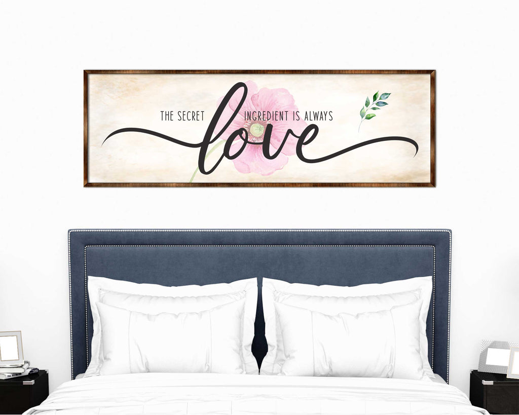 The Secret Ingredient Is Always Love - Wooden Contemporary Sign - Living Room Decor - Farmhouse Décor - Inspirational Wall Art - 310316