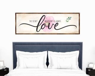 The Secret Ingredient Is Always Love - Wooden Contemporary Sign - Living Room Decor - Farmhouse Décor - Inspirational Wall Art - 310316
