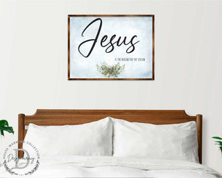 Jesus Sign - Wooden Religious Wall Art - Christian Sign - Modern farmhouse sign - Mantel decoration - Bible Sign - Dining Room Sign - Contemporary wall art - 310351