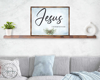 Jesus Sign - Wooden Religious Wall Art - Christian Sign - Modern farmhouse sign - Mantel decoration - Bible Sign - Dining Room Sign - Contemporary wall art - 310351