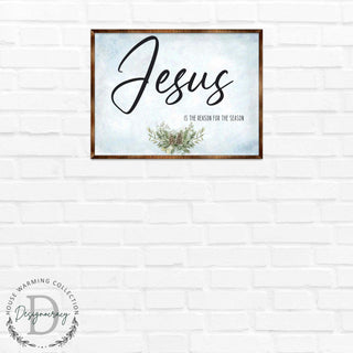 Jesus Sign - Wooden Religious Wall Art - Christian Sign - Modern farmhouse sign - Mantel decoration - Bible Sign - Dining Room Sign - Contemporary wall art - 310351