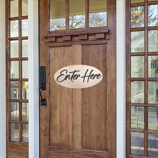 Enter Here sign, business sign, Light wood sign, Enter Sign, Handmade in the USA Sign - 320316