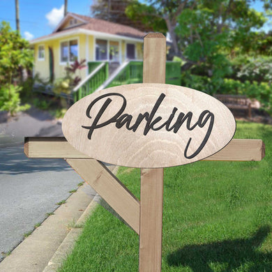 Parking sign, Business sign, Made in the USA sign, Made from wood, Weather resistant - 320327