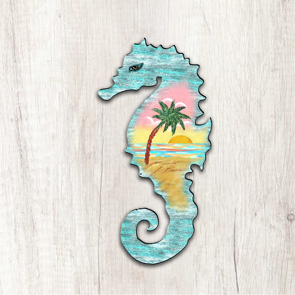 Seahorse Coastal Door Decor by G. DeBrekht - Coastal Holiday Decor - 8198517H