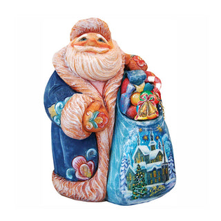 Secret Surprise Santa Box Handcrafted Christmas Figurine - G. DeBrekht - Christmas Santa Snowman Décor - 517912