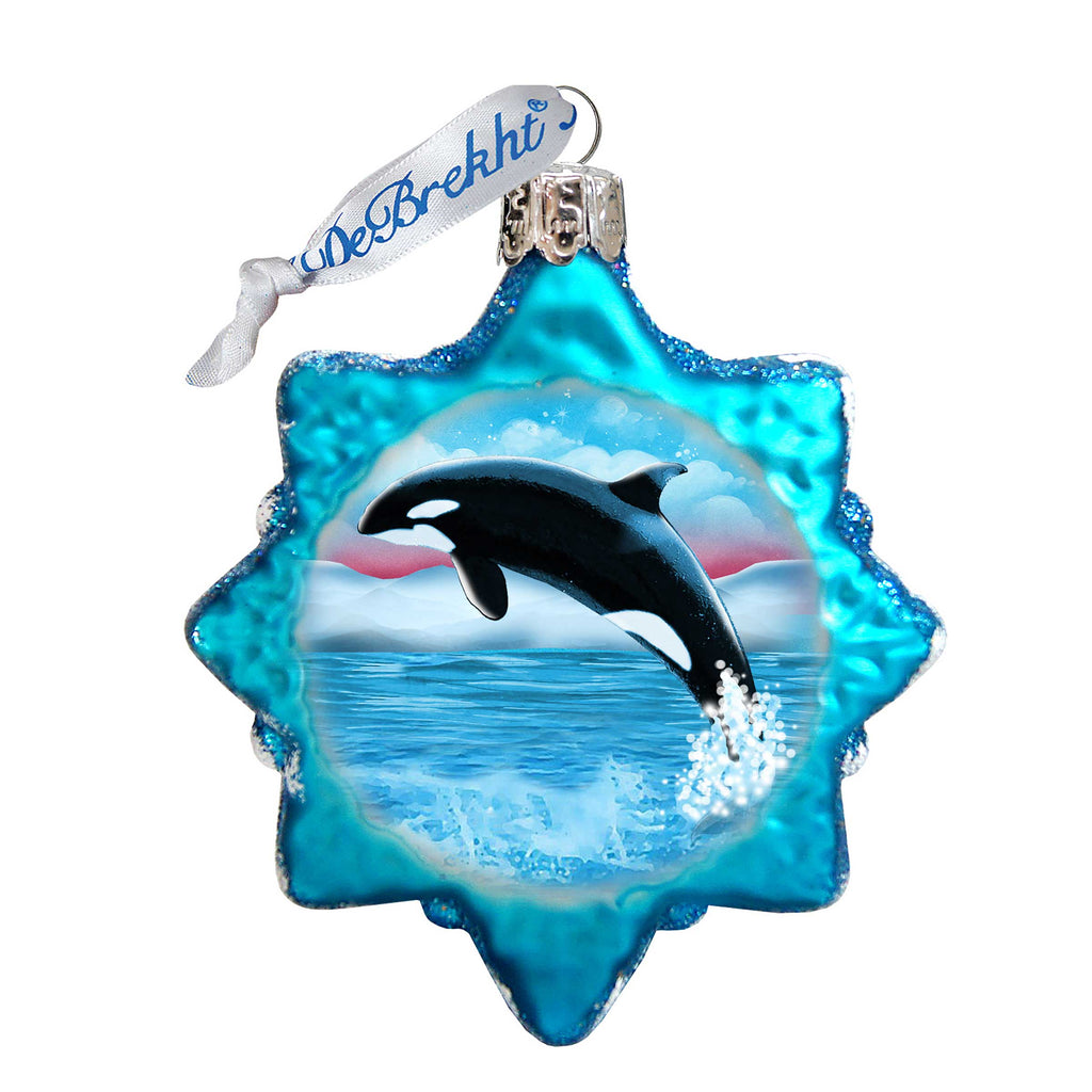 Orca Mercury Glass Ornament by G. DeBrekht - Wildlife Holiday Décor - 771047