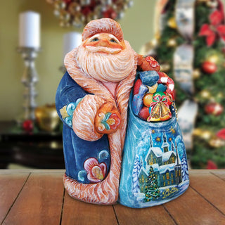 Secret Surprise Santa Box Handcrafted Christmas Figurine - G. DeBrekht - Christmas Santa Snowman Décor - 517912