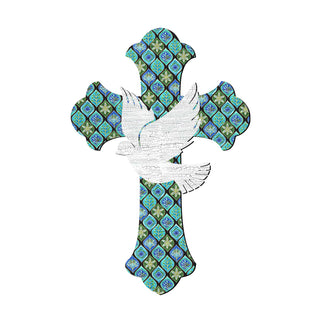 White Doves Cross Easter Door Decor by G. DeBrekht - Easter Spring Decor - 8191163-2H