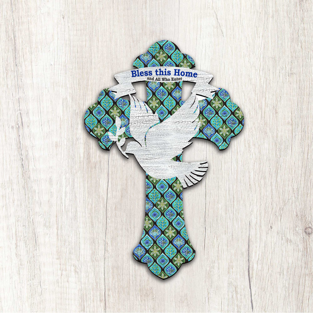 Blessings Cross Easter Door Decor by G. DeBrekht - Easter Spring Decor - 8191163H