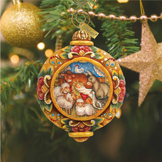 Village Nativity Sculpted Hand-Painted Christmas Ornament by G. DeBrekht - Nativity Holiday Décor - 6102414