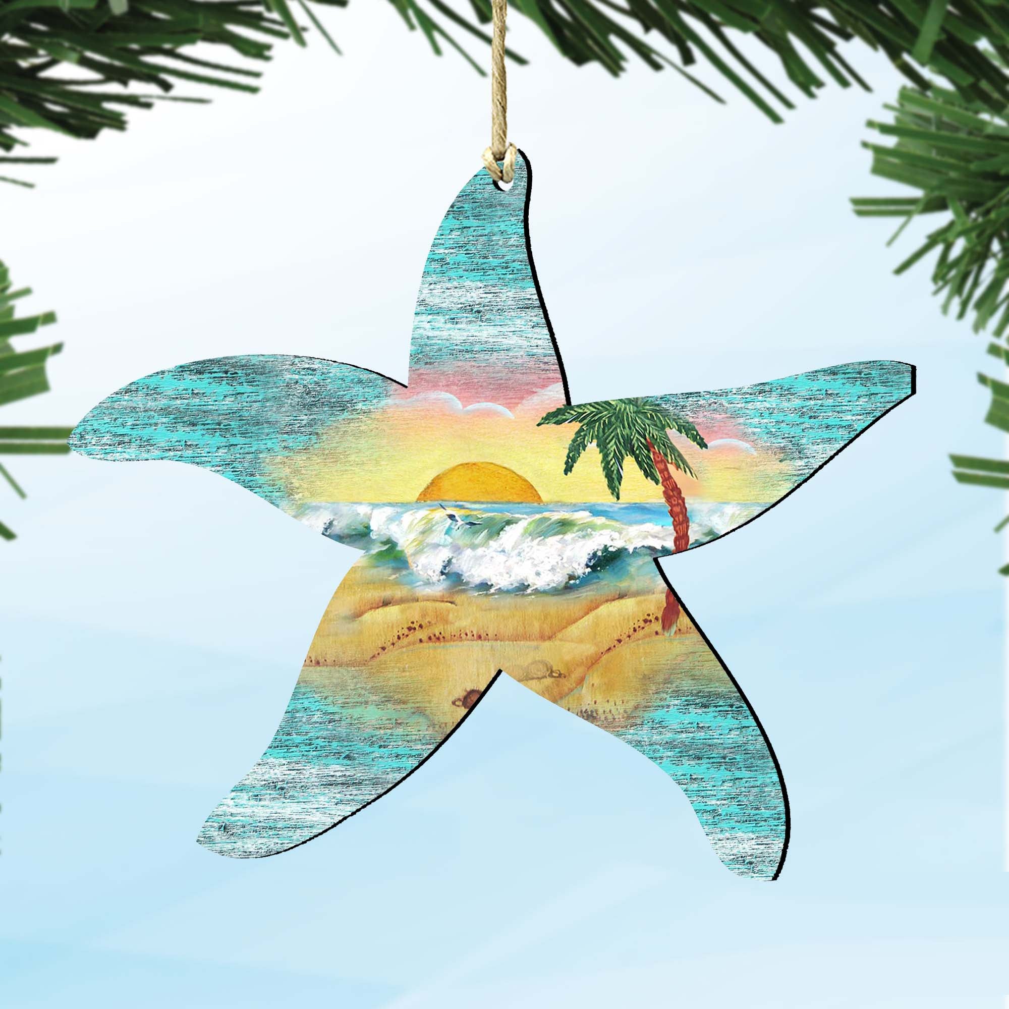 Starfish Wooden Ornaments by G. DeBrekht