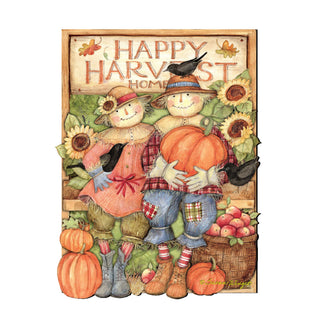 Happy Harvest Halloween Couple Door Decor by Susan Winget - Thanksgiving Halloween Decor - 8471203H-SW
