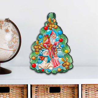 Christmas Arrival Christmas Door Decor by G. DeBrekht - Christmas Santa Snowman Decor - 8114020H