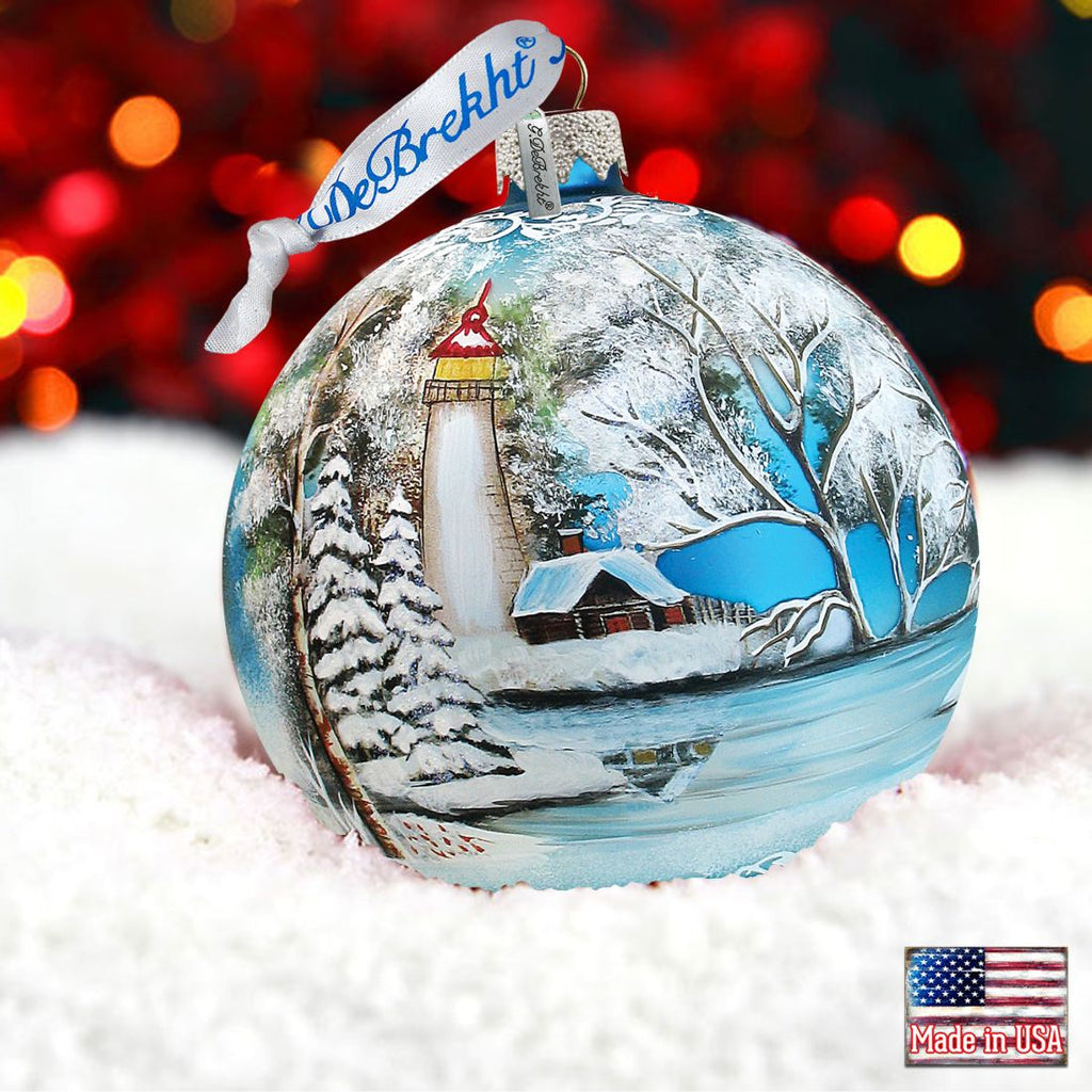 Winter Lighthouse Glass Ornament Limited Edition by G.DeBrekht - Christmas Décor - 73811