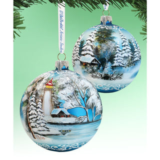 Winter Lighthouse Glass Ornament Limited Edition by G.DeBrekht - Christmas Décor - 73811