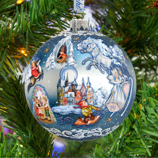 Limited Edition, Oversized Snow Queen Ball Glass Ornament, Christmas Decor - 73852 by G. DeBrekht