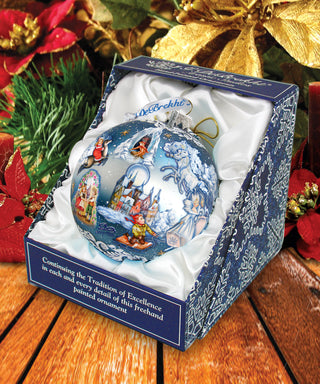 Limited Edition, Oversized Snow Queen Ball Glass Ornament, Christmas Decor - 73852 by G. DeBrekht