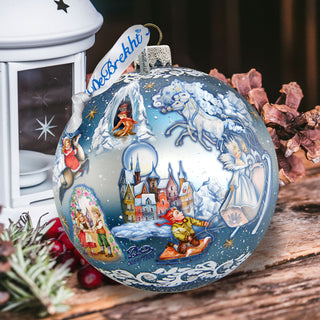 Limited Edition, Oversized Snow Queen Ball Glass Ornament, Christmas Decor - 73852 by G. DeBrekht
