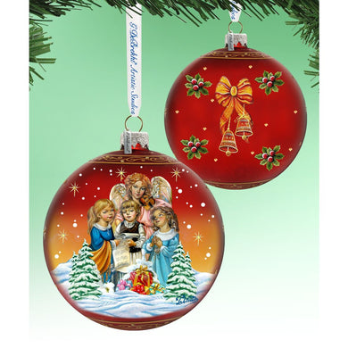 Christmas Guardian Angel Ball Glass Ornament Limited Edition by G. DeBrekht - Christmas Décor - 73877