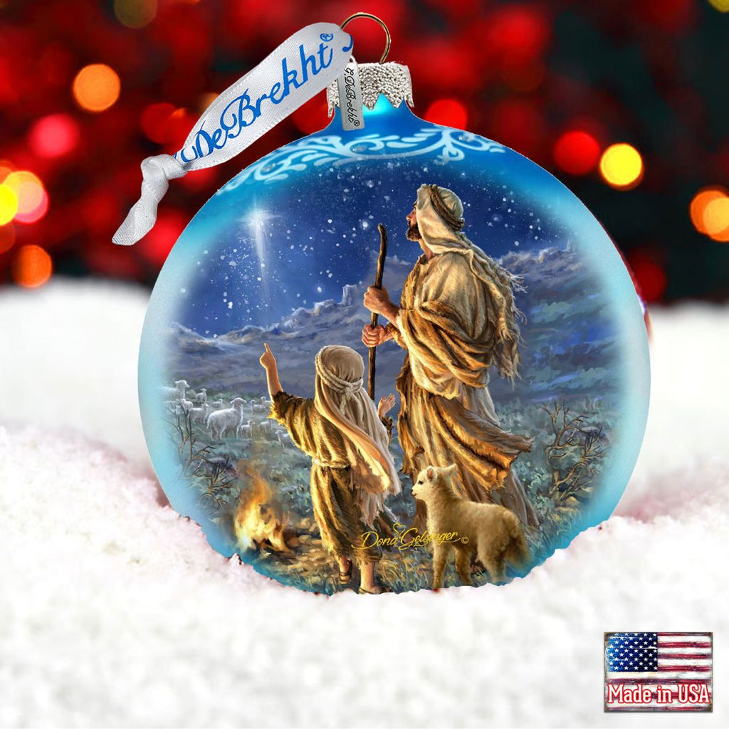 Shepherds Glass Ornament Limited Edition by D. Gelsinger - Nativity Holiday Décor - 73896-1838