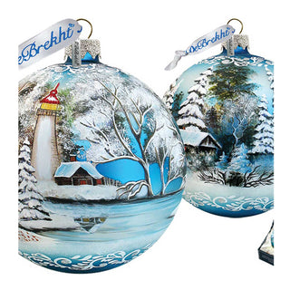 Winter Lighthouse Glass Ornament Limited Edition by G.DeBrekht - Christmas Décor - 73811