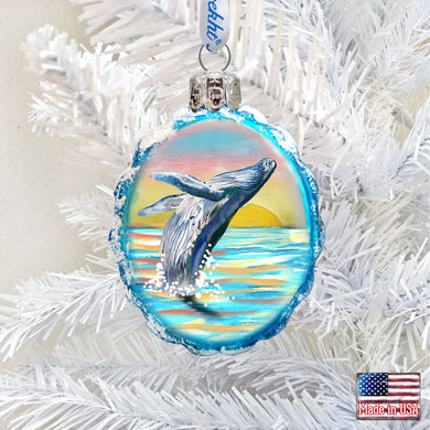 Humpback Mercury Glass Ornament by G. DeBrekht - Wildlife Holiday Décor - 771049-777389
