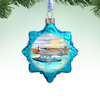 Floating Plane Mercury Glass Ornament by G. DeBrekht - Wildlife Holiday Décor - 771050