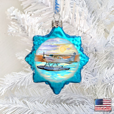 Floating Plane Mercury Glass Ornament by G. DeBrekht - Wildlife Holiday Décor - 771050