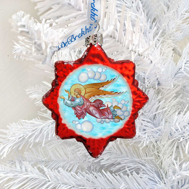 Flying Angel Mercury Glass Ornament by G. DeBrekht - Nativity Holiday Décor - 772024