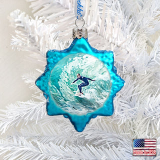 Surfers Mercury Glass Ornament by G. DeBrekht - Coastal Holiday Décor - 775486